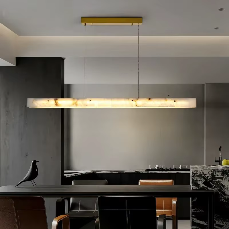 Plafonnier LED en marbre au design moderne et luxueux