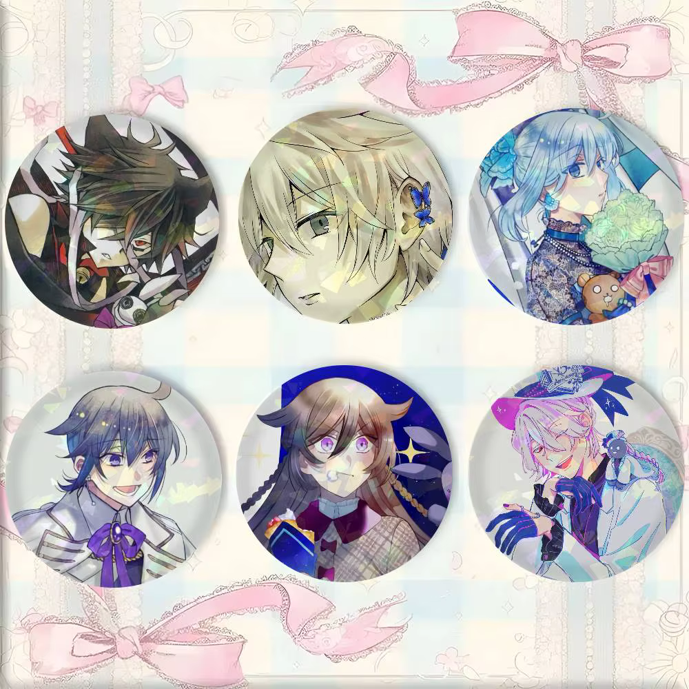 Broches à clipser rondes P-Pandora H-Hearts