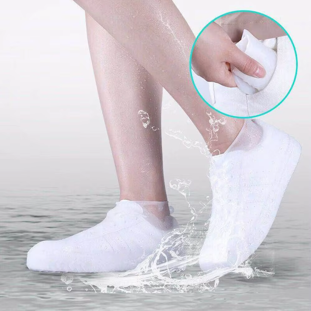 Couvre-chaussures imperméables en silicone antidérapants