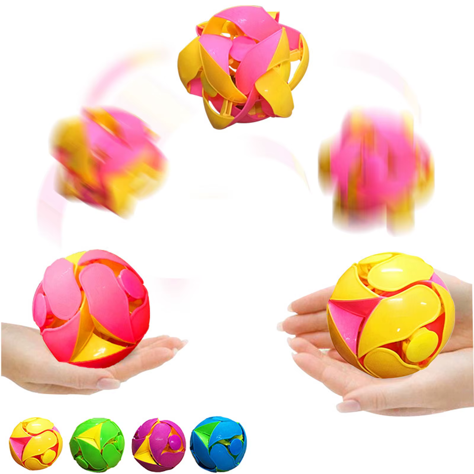 1 pièces amusant couleur changeante balle jouet lancer à la main sensoriel décompression accessoire pour enfants adultes cadeau Double couleur magique balle jouet