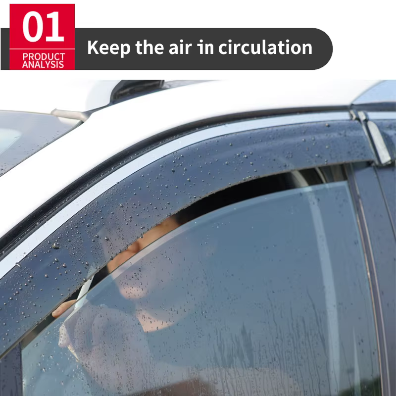 Visière de fenêtre de voiture pour Dacia Spring Electric 2019 +, abri d'auvent, pare-brise, fenêtre latérale, protection contre la pluie, accessoires d'ombrage, style de voiture