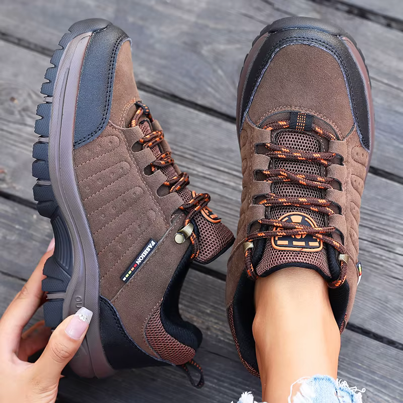 Chaussures de randonnée en daim rétro pour femmes