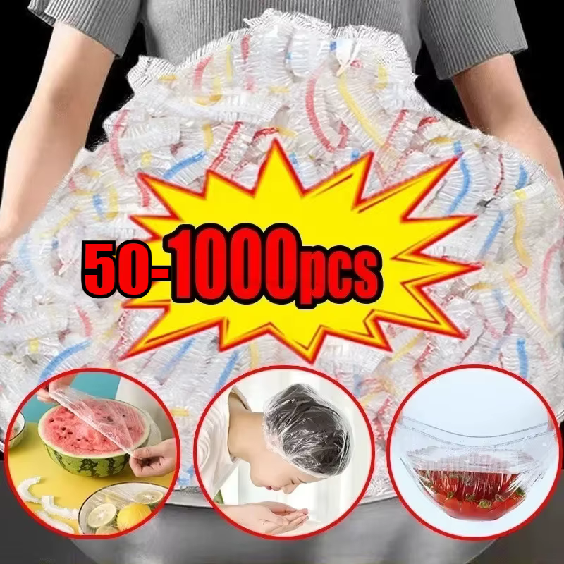 Sacs de couverture alimentaire en plastique, sac d'emballage Transparent de conservation de la fraîcheur de qualité alimentaire, enveloppe réutilisable, Film alimentaire coloré jetable de cuisine