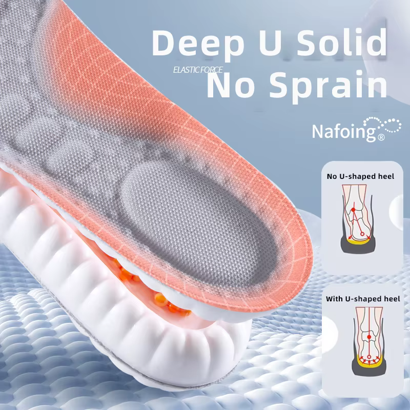 Semelles intérieures de Sport complètes pour les pieds, semelle à coussin d'air en PU, souples et respirantes, Absorption des chocs, chaussures de course, semelle intérieure de soutien de la voûte pla