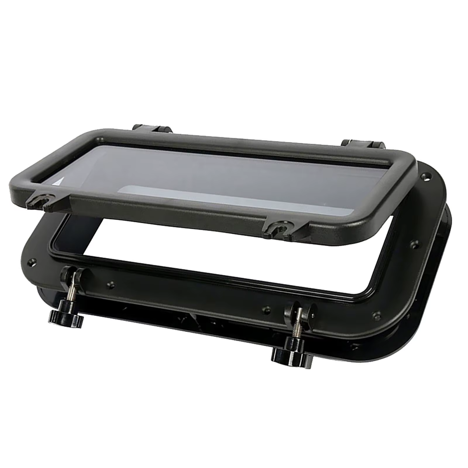 Fenêtre de port de bateau en plastique ABS 400x200mm avec verre trempé, anti-corrosion, accessoires marins pour équipement de bateau de pêche en mer
