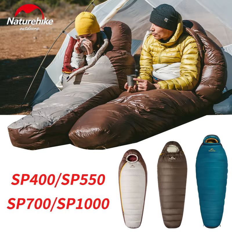 Naturerandonnée Snowbird sac de couchage 650FP duvet de canard chaud Camping en plein air coupe-vent 20D Nylon