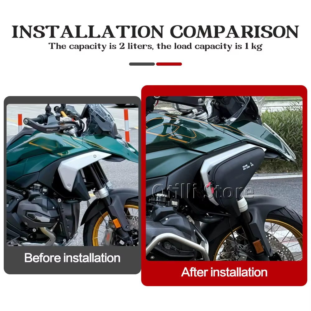 Sacs de capot de radiateur, accessoires de moto 2025 2024 2023, sac à outils de carénage latéral pour BMW R1300GS R 1300 GS 1300 R R1300GSA