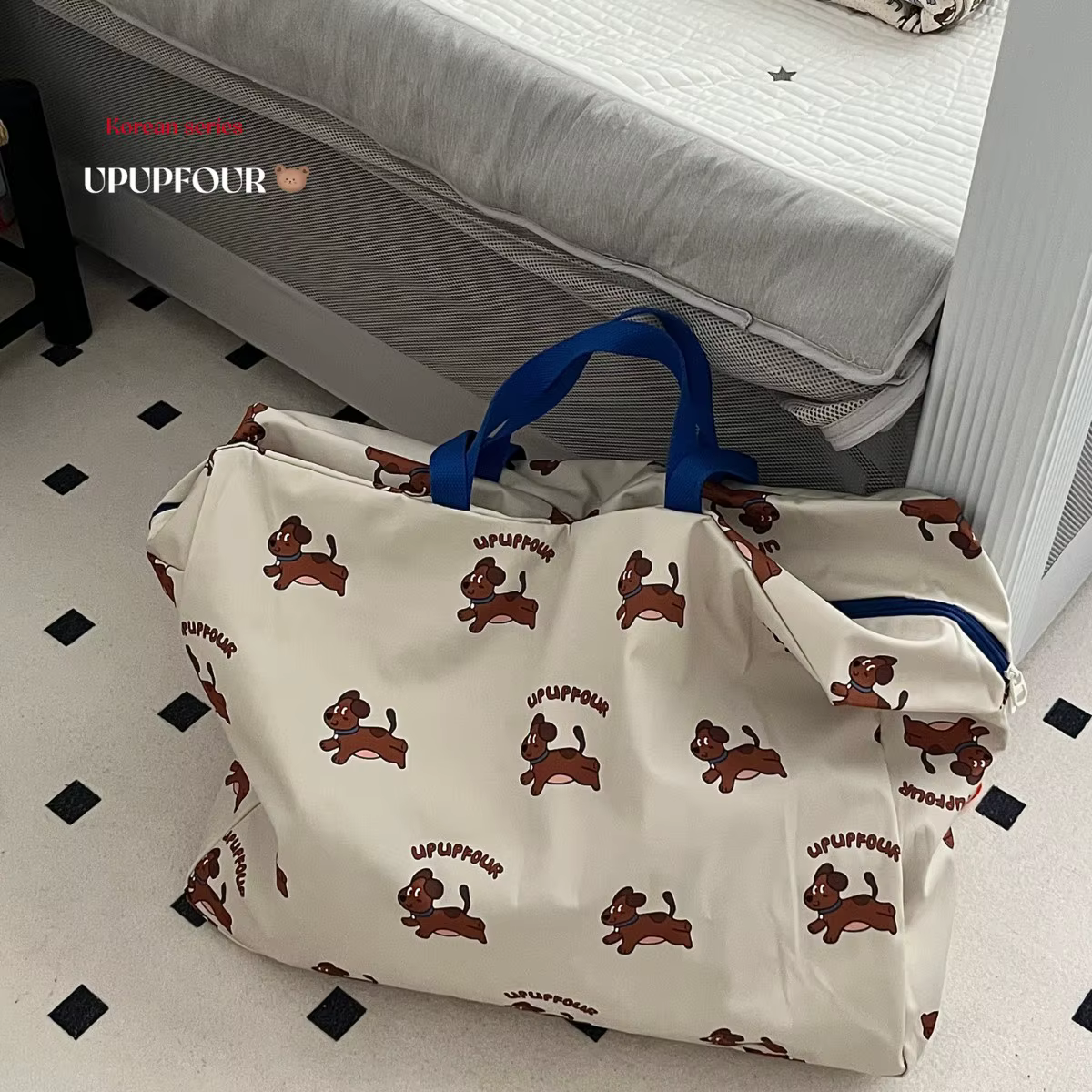Sac de rangement grande capacité pour couettes, articles de bébé, sac de voyage imperméable pour maman, organisateur de vêtements et couches pour la famille, sac de rangement mignon pour enfants