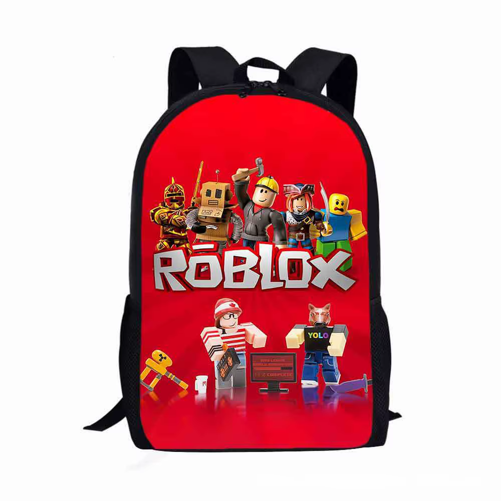 New ROBLOX Virtual World Co-branded Schoolbag for Boys, Middle and High School Students, Large Capacity