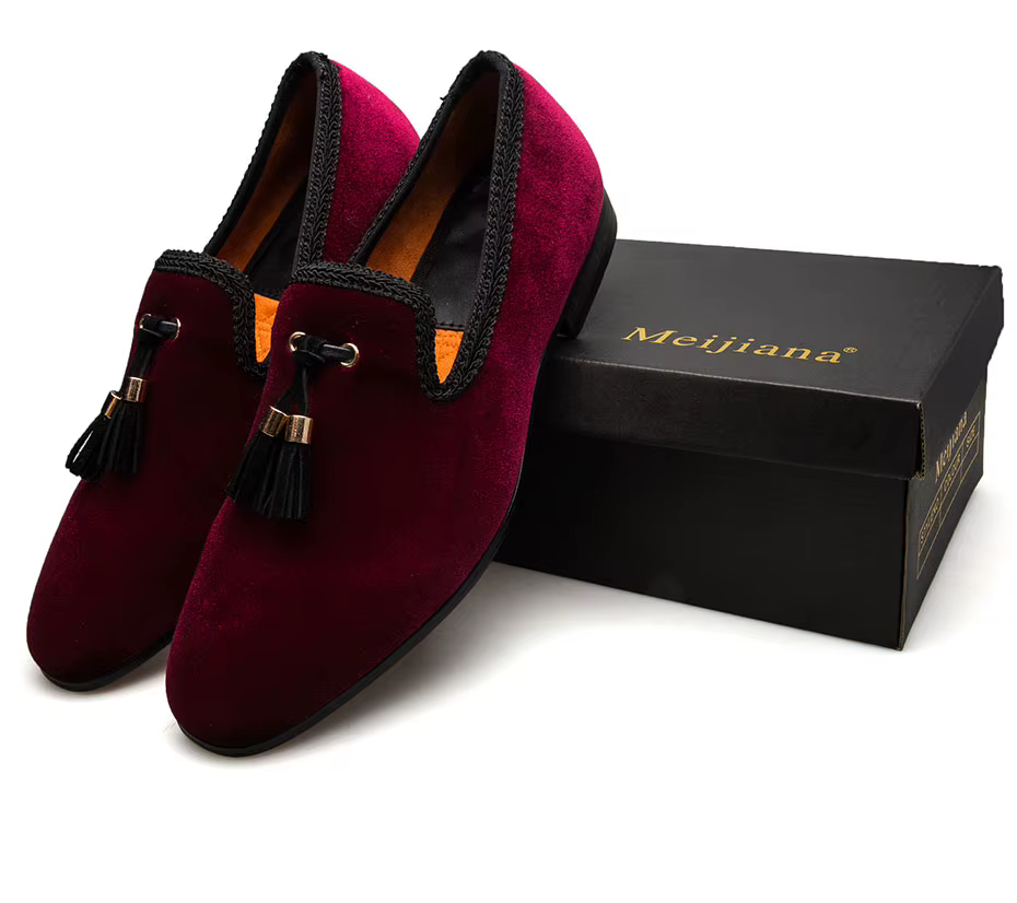Hommes chaussures décontractées rouge gland mocassins Style britannique Gentleman robe de mariée
