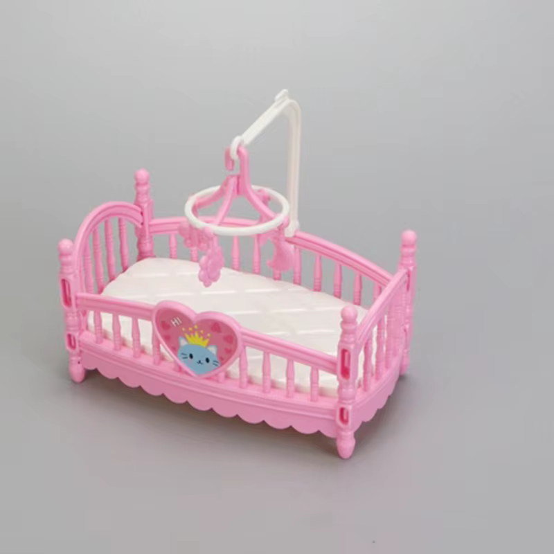 Maison de poupée Miniature 1:12, chambre de bébé, berceau, meubles de lit, modèle de décoration, jouet, accessoires pour maison de poupée