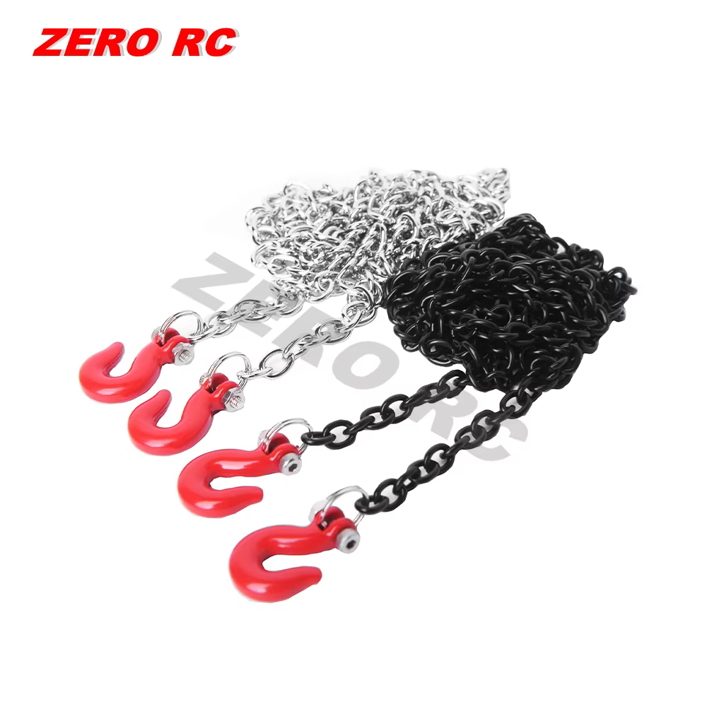 Accessoires pour camions RC à l'échelle 1/10 et 1/12 : Pièces décoratives ROCK CRAWLER, crochets de remorquage en alliage, extincteur, pelle, réservoir de carburant, chaîne