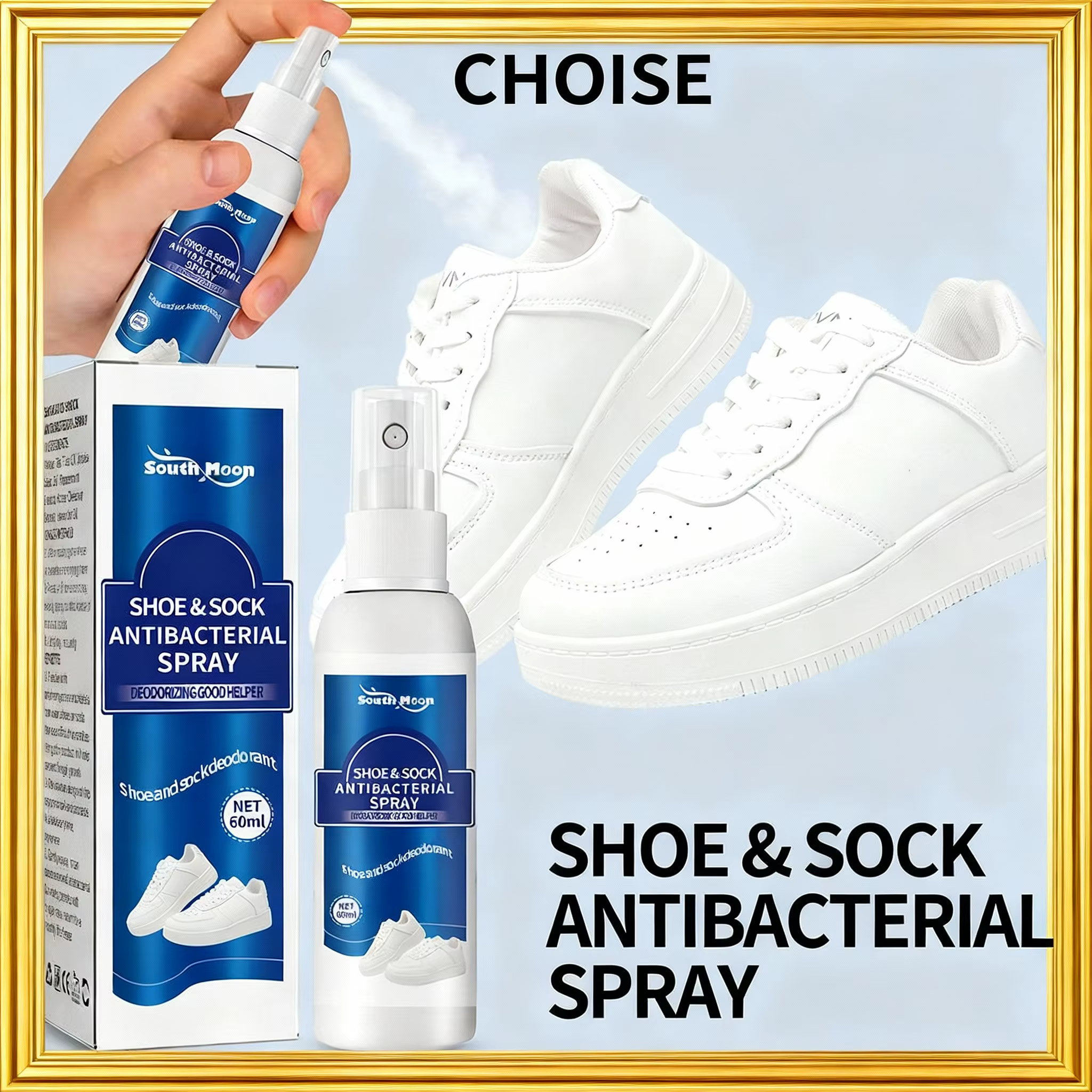 Spray antibactérien pour chaussures