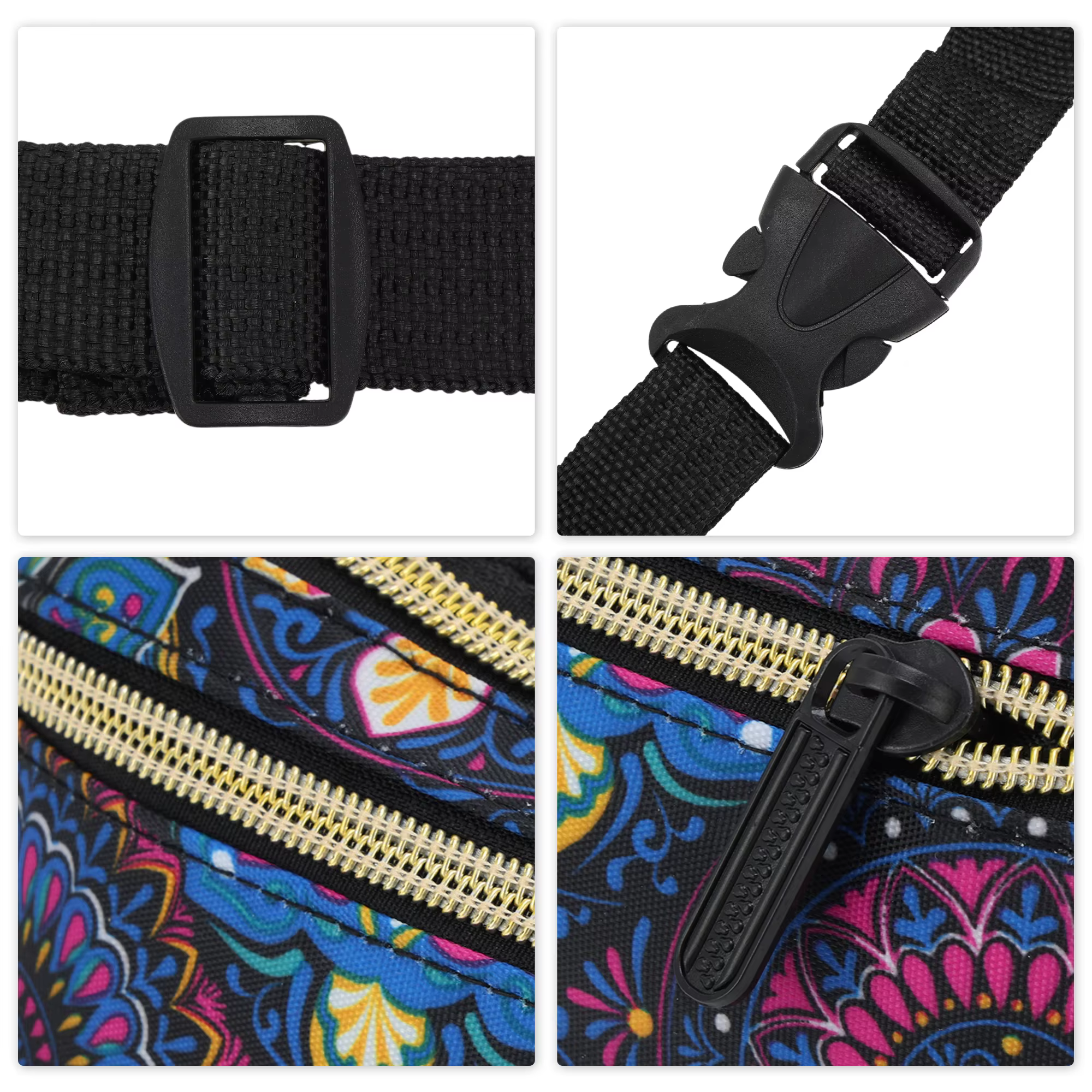 X Autohaux Multifonctionnel Style National Fanny Pack Multicolore 1 Pc