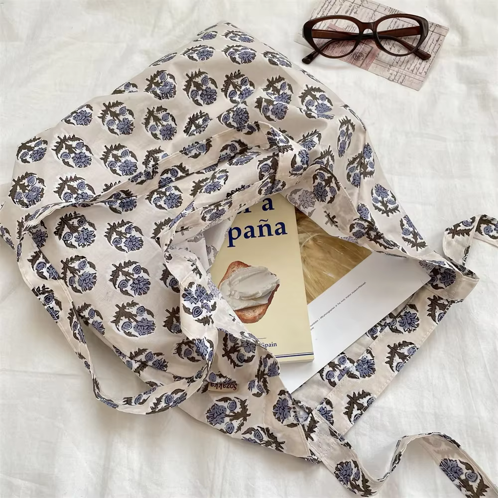 Sac fourre-tout Vintage imprimé Floral, sac à bandoulière de Style fin pour femmes