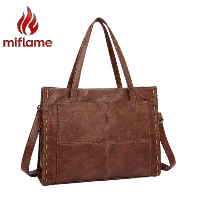 Sac fourre-tout pour ordinateur portable pour femme, grande capacité, sac à bandoulière, sac à main, pour le travail, les trajets quotidiens, les voyages, doux et durable