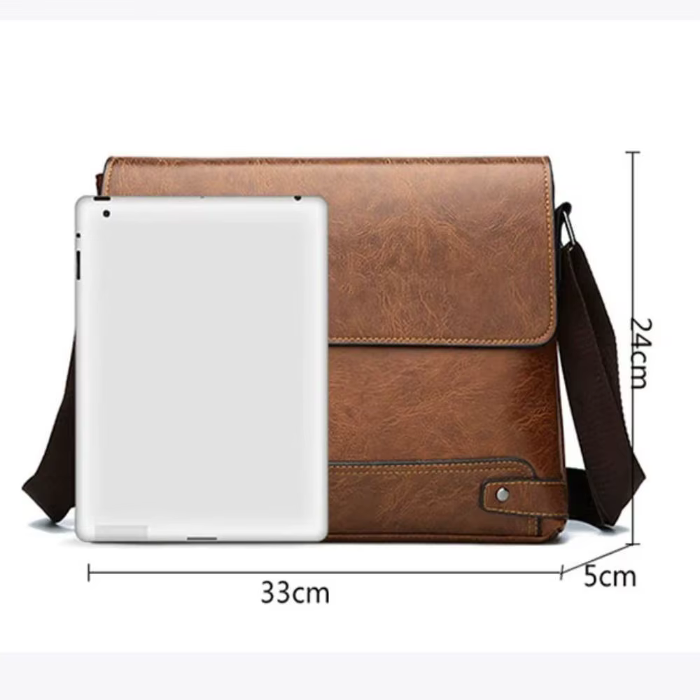 Porte-documents pour hommes en cuir PU fourre-tout Boston pour ordinateur portable épaule exécutif travail d'affaires messager bandoulière côté sac de créateur
