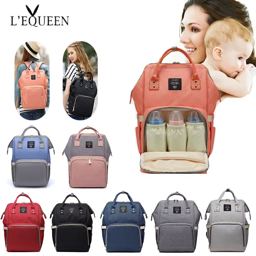 Lequeen-Sac à langer de grande capacité pour femme
