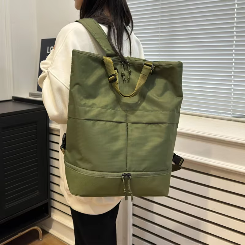 Sac à Dos en Nylon Vert Armée pour Homme et Femme