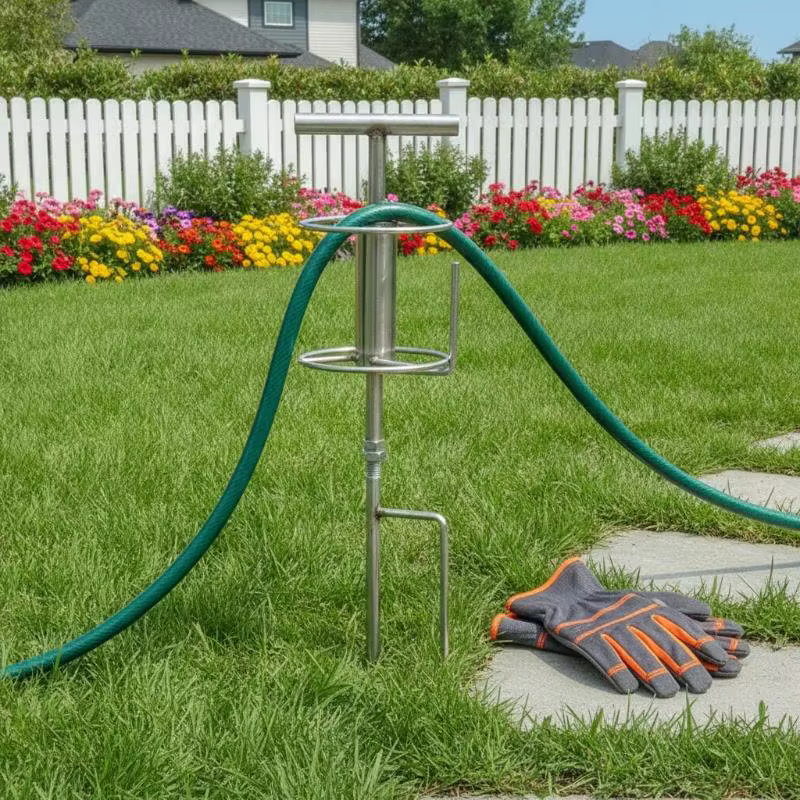 Accessoires de fixation pour tuyau d'arrosage, faciles à installer, en métal, pour éviter les plis et les torsions, pour pelouse, jardin, parterre de fleurs, extérieur