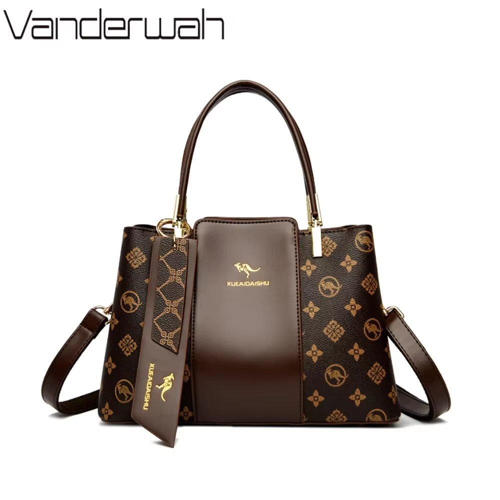 Véritable marque Sac en cuir sacs à main de luxe femmes sacs sacs à main de créateur de haute qualité dames sacs à bandoulière pour femmes 3 couches