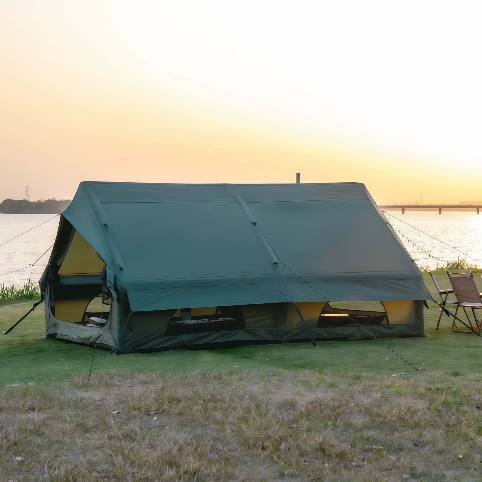 Grande tente gonflable automatique