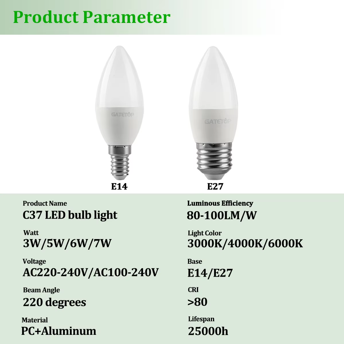 Ampoule Led E14 E27 220V 110V 3W 5W 6W 7W, éclairage chaud 3000K 6000K, lampe à bougie, lustre pour la décoration de la maison, 5 à 12 pièces