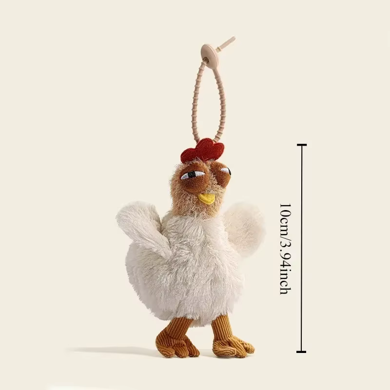 Sac à main en forme de poule pour femme, sac en peluche jetable, porte-clés pendentif drôle Kawaii, sac à main cartable au beurre, cadeaux d'anniversaire
