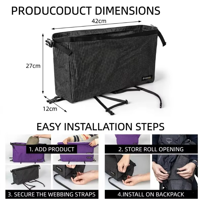 Sac à dos ultraléger en Dyneema avec couvercle supérieur
