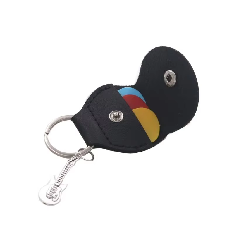 Étui porte-médiator en cuir PU, porte-clés, sac pour médiator, porte-médiator pour guitare, accessoires pour guitare