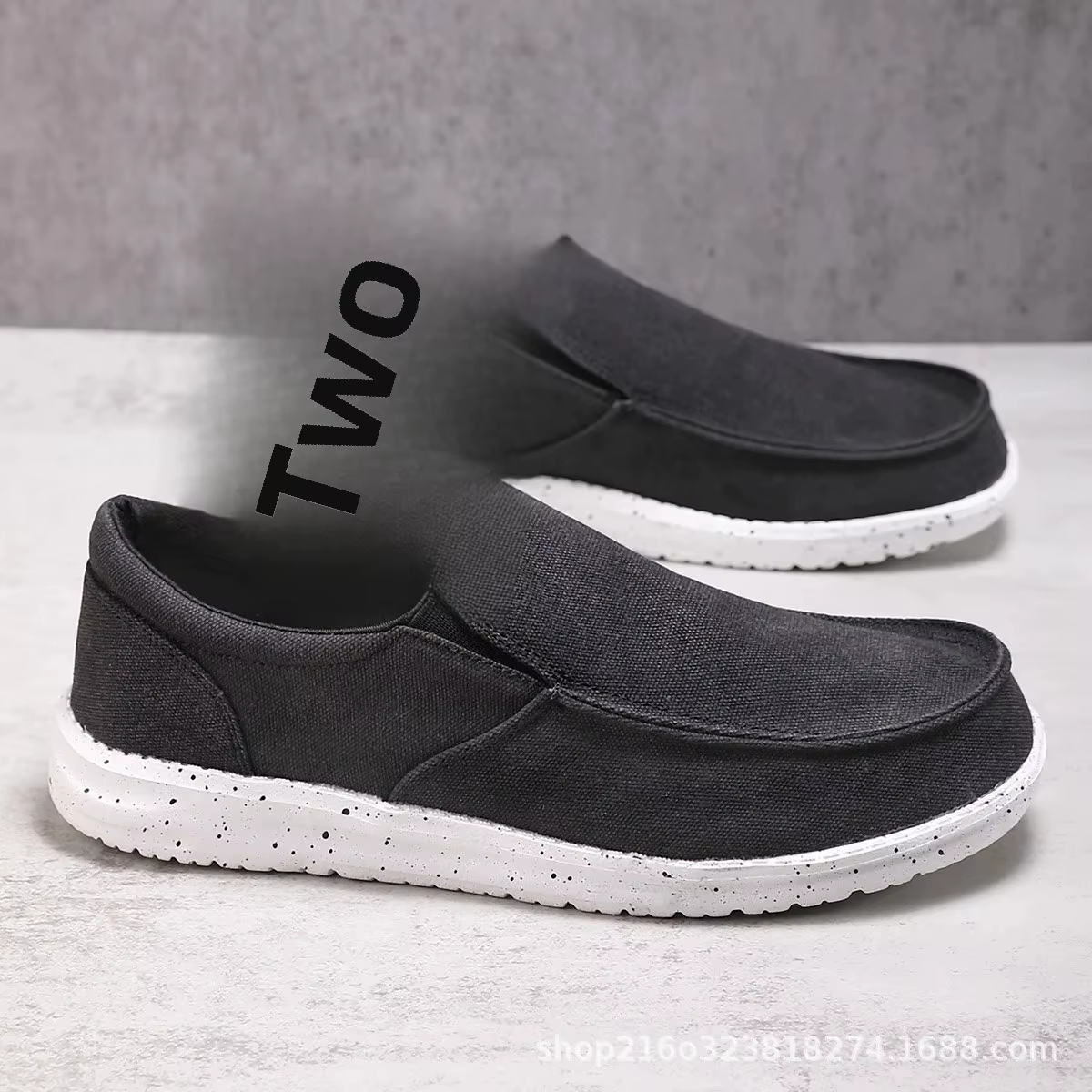NIES DUDE Chaussures en toile pour hommes, style coréen, printemps-été, chaussures décontractées style vieux Pékin, basses, grande taille, semelle EVA