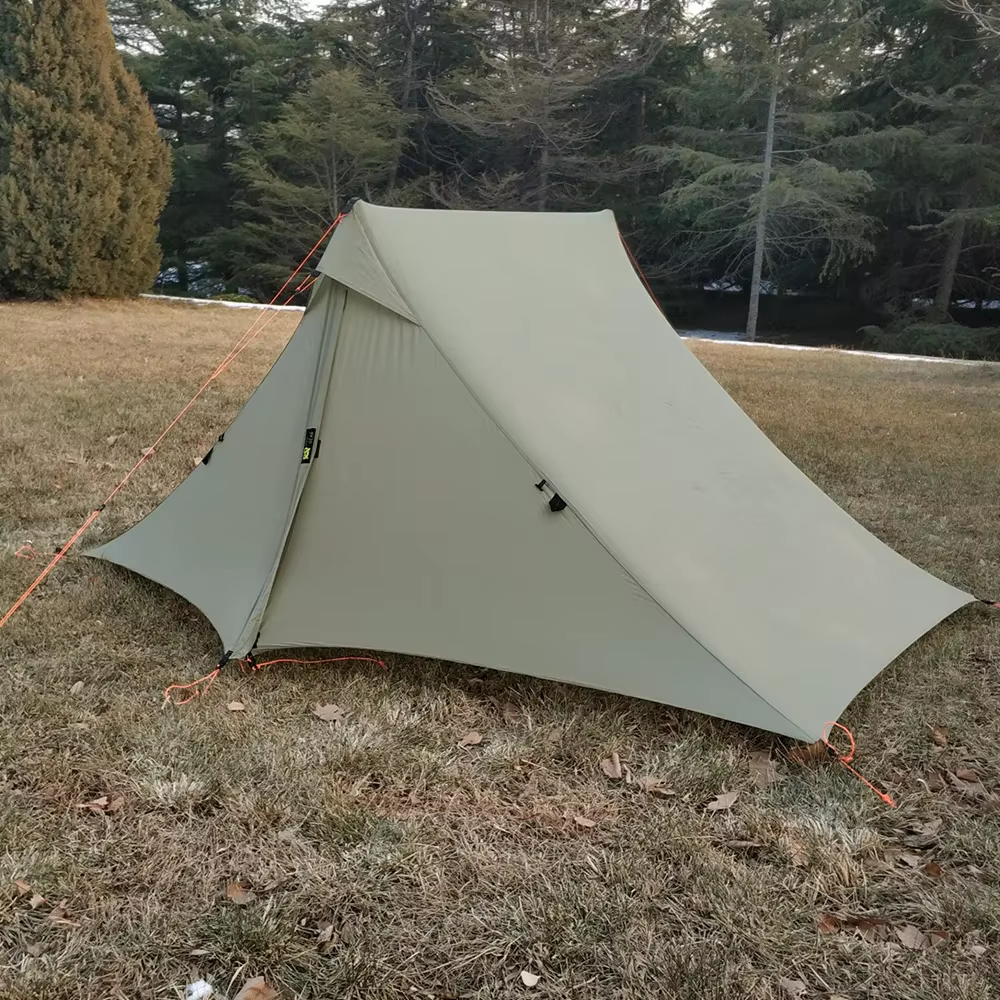 Tente de camping et randonnée ultralégère en nylon argenté 20D double face étanche