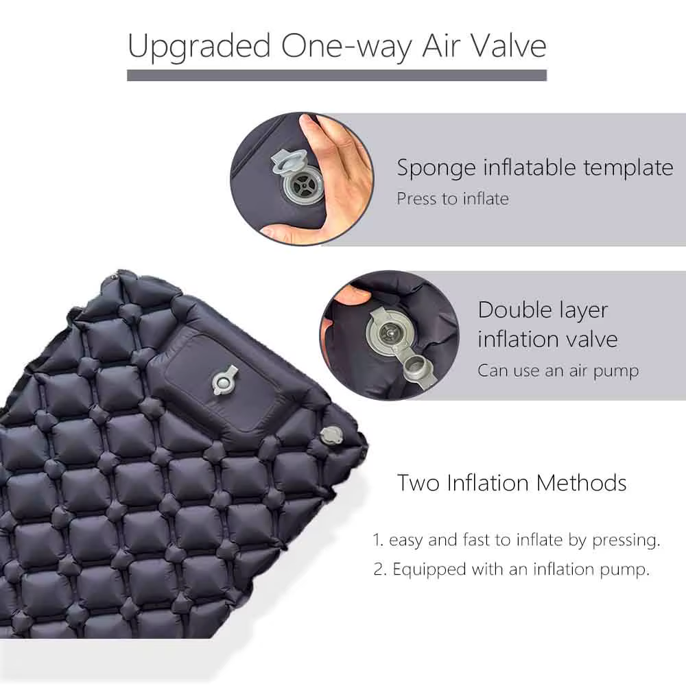TARKA Matelas gonflable ultraléger 1 pièce, tapis de camping et de randonnée, coussin d'air innovant pour le sommeil, matelas pneumatique sans oreiller pour tente
