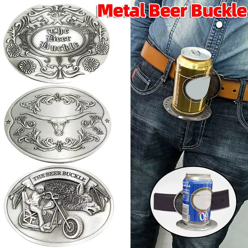 Porte-bouteille portable en métal pour bière