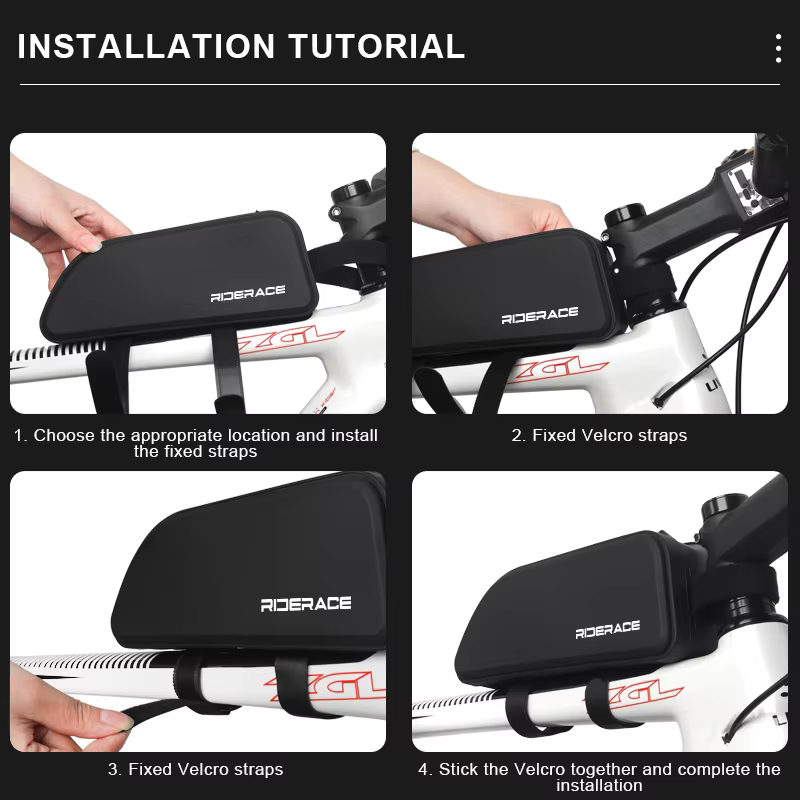RIDERACE sac de Tube supérieur de vélo étanche TPU vtt gravier