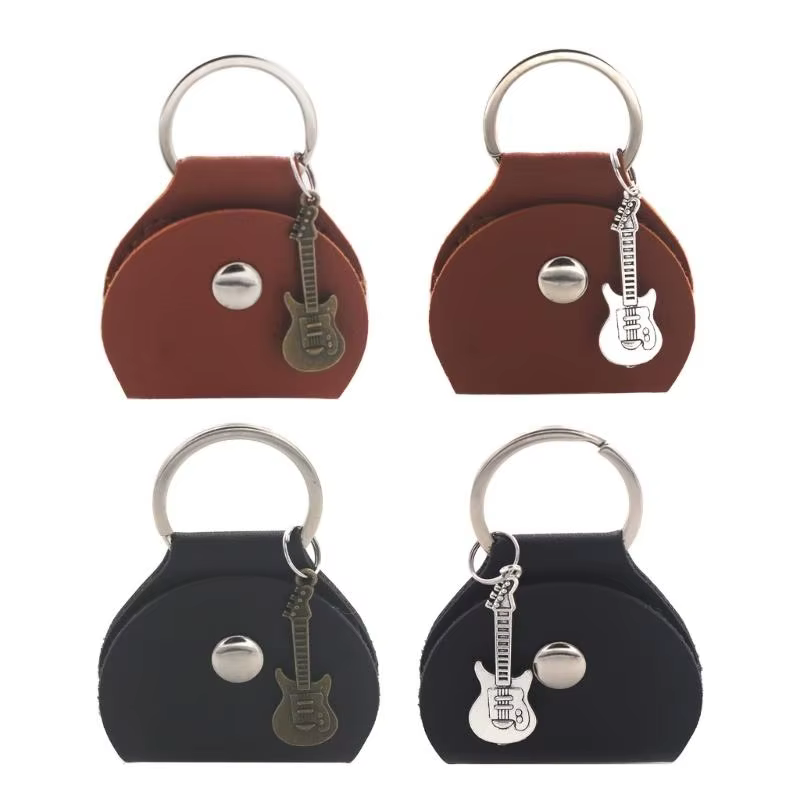 Étui porte-médiator en cuir PU, porte-clés, sac pour médiator, porte-médiator pour guitare, accessoires pour guitare