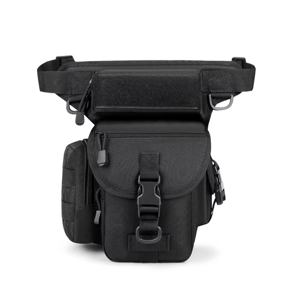Sac de jambe tombante d'extérieur de grande capacité réglable avec poches latérales sac de taille de randonnée sac de cyclisme de vélo étanche polyvalent