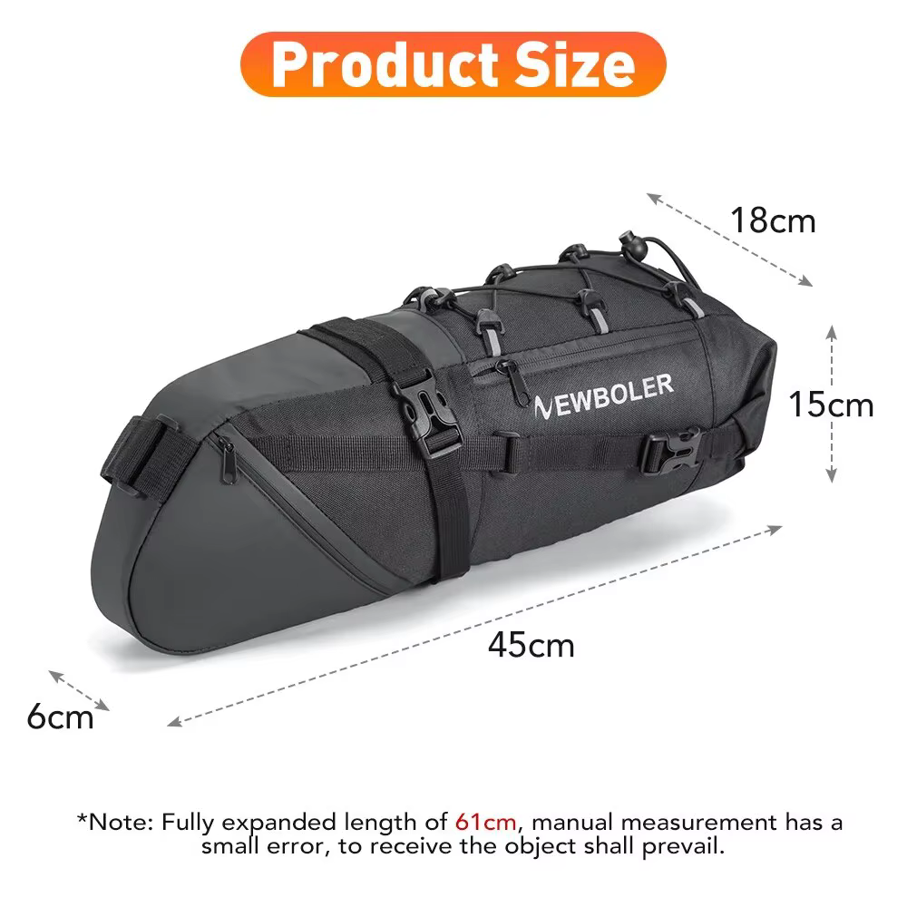 NEWBOLER sac de vélo étanche 10L grande capacité sac de selle