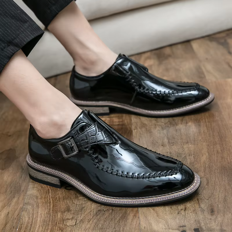 Chaussures habillées de banquet pour hommes rouges