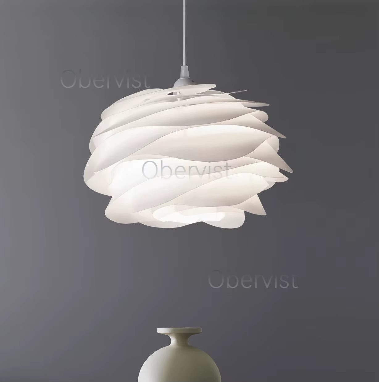 Lustre en forme de rose blanche de designer danois pour îlot de cuisine, chambre à coucher, restaurant romantique, lampe décorative en pétales d'acrylique
