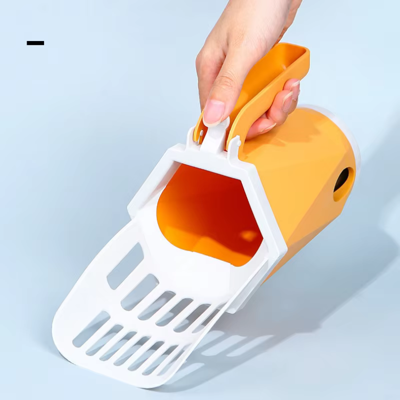 Pelle à litière pour chat avec sac à crottes intégré de grande capacité, outil de nettoyage pour boîte de toilette, fournitures pour animaux de compagnie