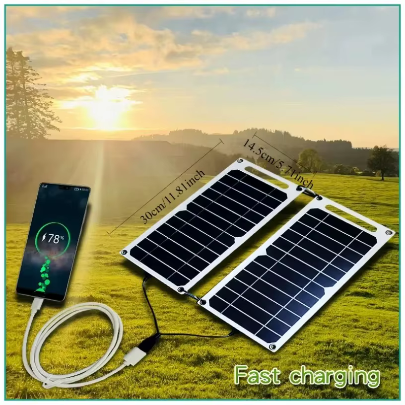 Pour l'urgence extérieure USB 5-35W chargeur Portable étanche panneau solaire peut être fixé sac à dos pour la