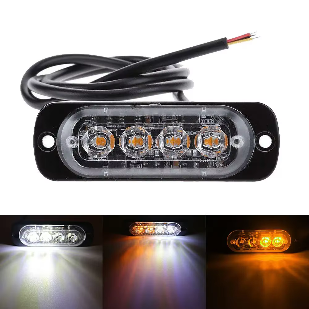 Lumière stroboscopique à 4LED pour voiture