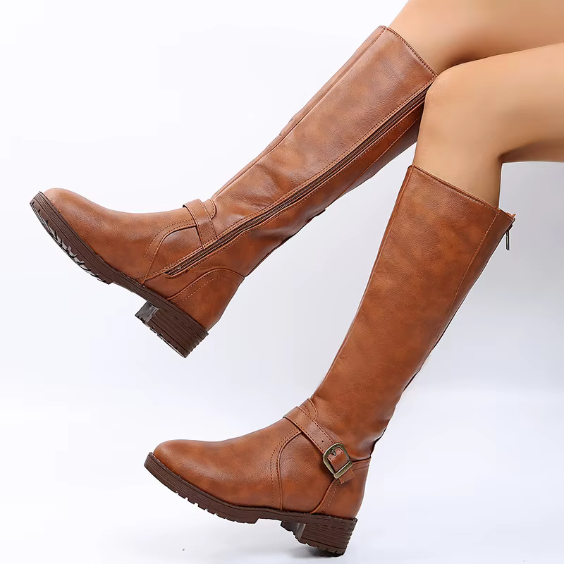 Femmes genou bottes hautes plate-forme
