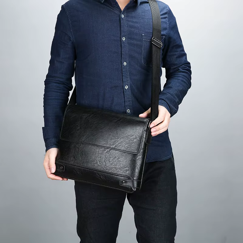Sac à bandoulière, sac à bandoulière pour hommes, sac d'affaires, grande capacité, pour les voyages d'affaires et le travail