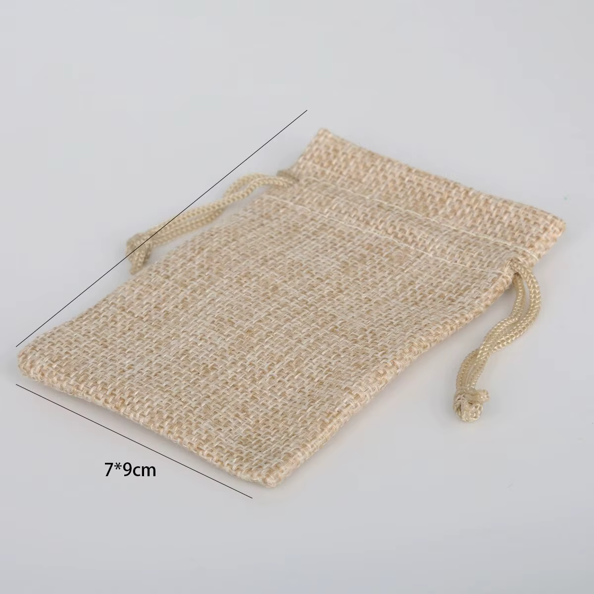 Paquet de sac cadeau de poche en coton et chanvre pour la journée des enfants, emballage de bonbons bricolage, emballage de produits de mariage, 15-50