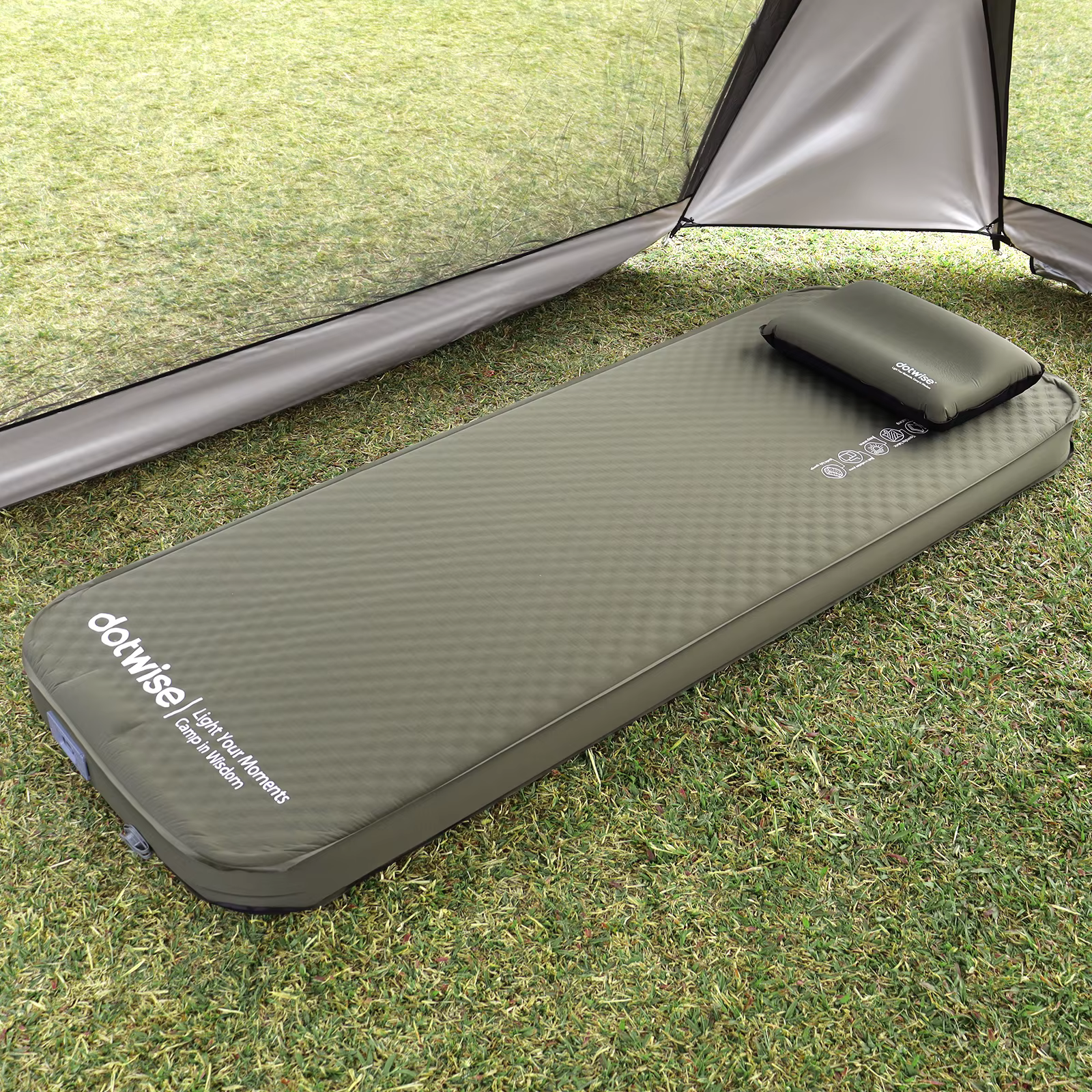 Matelas pneumatique de camping DOTWISE avec pompe intégrée