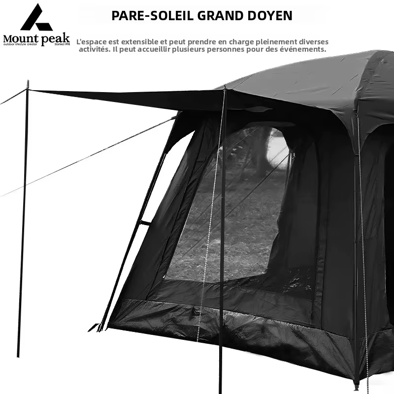 Mount Peak propose des tentes à deux chambres qui peuvent accueillir 5 à 8 personnes