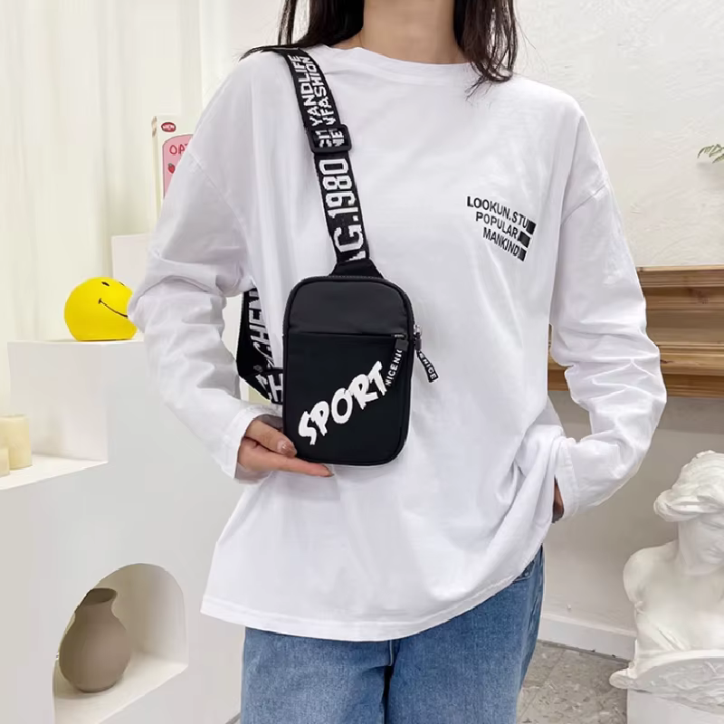 Sac de poitrine tendance unisexe pour trajets quotidiens