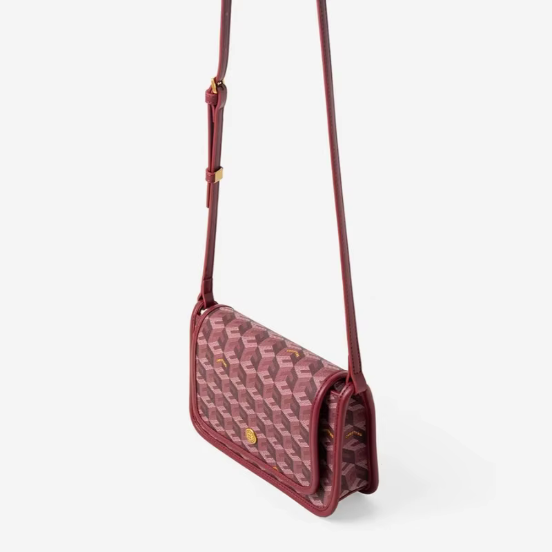 Sac messager de luxe à monogramme pour femme, imprimé géométrique, sac bandoulière en toile enduite 3D Cube, sac à bandoulière classique polyvalent et élégant